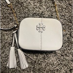 White Tory Burch crossover purse